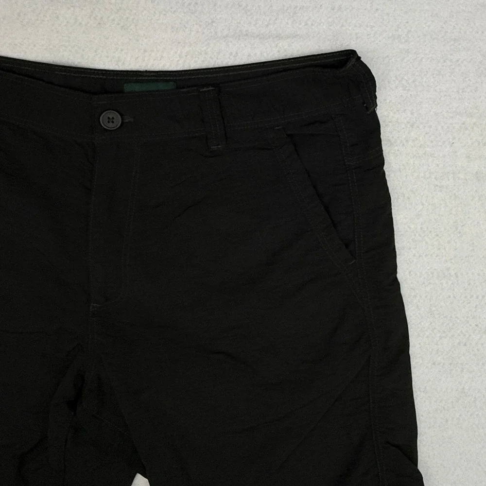 Outdoor Life Cargo Shorts Men 36 Black Hiking Utility Lightweight Nylon